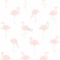 Esta Little Bandits 138918 Flamingo - Wit - Roze Behang