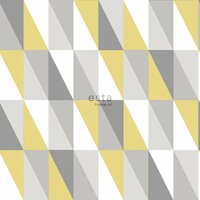 Esta Little Bandits 138921 - Grijs - Geel Behang