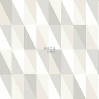 Esta Little Bandits 138922 - Zilver - Wit - Grijs - Beige Behang