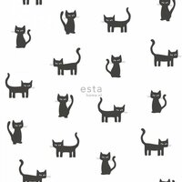 Esta Little Bandits 138928 - Zwart Wit Behang