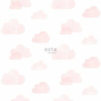 Esta Little Bandits 138929 - Wit - Roze Behang