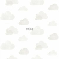Esta Little Bandits 138945 - Wit - Grijs Behang