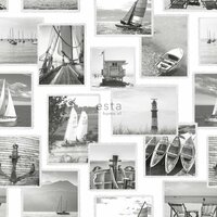Esta Regatta Crew - Surf Edition 138956 - Zwart Wit - Grijs Behang