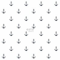 Esta Regatta Crew - Surf Edition 138965 - Wit - Blauw Behang