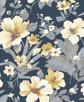 Casadeco Florescence FLRE82346506 - Geel / Blauw Behang