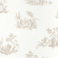 Casadeco Fontainebleau FONT81511103 - Beige / Wit Behang