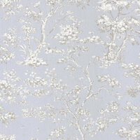 Casadeco Fontainebleau FONT81526106 - Beige / Blauw Behang