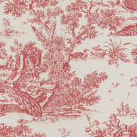 Casadeco Fontainebleau FONT81558101 - Rood / Beige Behang