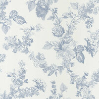 Casadeco Fontainebleau FONT81566202 - Blauw / Wit Behang