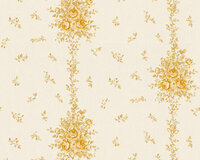 AS Creation Chateau 5 34500-3 - Goud / Beige/gouden glitter op bloem Behang