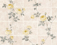 AS Creation Chateau 5 34501-3 - Geel / Grijs Behang