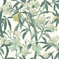 Casadeco Cuba CBBA84337109 - Groen / Wit Behang