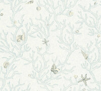 AS Creation Versace 3 34496-3 | 344963 - Zilver / Grijs / Blauw Behang