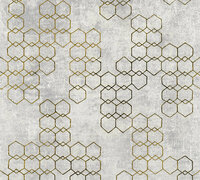 AS Creation New Walls 37424-4 | 374244 - Grijs / Goud Behang