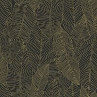 Esta Home Black &amp; White 139126 - Zwart - Goud Behang