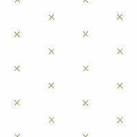 Esta Home Black &amp; White 139129 - Wit - Goud Behang