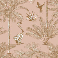Esta Paradise 158943 - Terracotta - Roze Behang