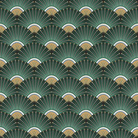 Rasch Selection Collectie 637618 Kimono Groen Behang