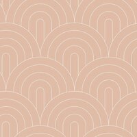 Esta Art Deco 139218 - Terracotta - Roze - Oranje Behang