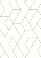 Esta Art Deco Fotobehang 158962 - Wit - Goud Behang