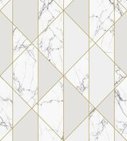 Esta Art Deco Fotobehang 158965 - Wit - Grijs Behang