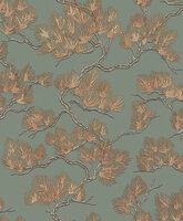 Dutch Wallcoverings Wall Fabric pine tree green WF121013 Behang