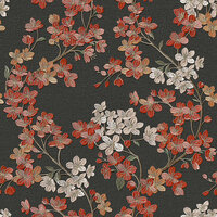 Dutch Wallcoverings Grace GR322207 Zwart/rood Behang