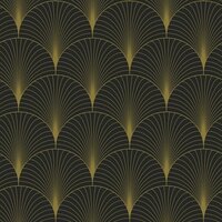 Esta Home Bloom Zwart Goud 139457 Behang
