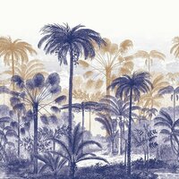 Casadeco Nicaragua NICA86446865 - Blauw / Wit Behang