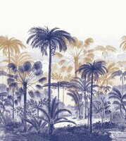 Casadeco Nicaragua NICA86456865 - Blauw / Wit Behang