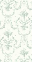 Casadeco Les Belles Toiles De Jouy LBTJ87927323 - Groen / Wit Behang