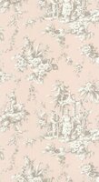 Casadeco Les Belles Toiles De Jouy LBTJ87934305 - Beige / Roze Behang
