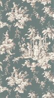Casadeco Les Belles Toiles De Jouy LBTJ87937511 - Beige / Groen Behang