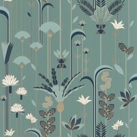 Caselio Labyrinth LBY102096023 - Blauw Behang