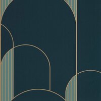 Caselio Labyrinth LBY102116027 - Blauw Behang