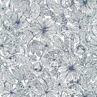 Caselio Only Blue ONB102686205 - Blauw / Wit Behang