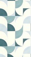 Caselio Around ARN102896000 - Blauw / Wit Behang