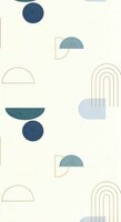 Caselio Around ARN102916029 - Blauw Behang