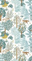 Caselio La Foret FRT102937012 - Groen / Wit Behang