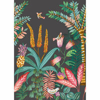 Caselio Boheme BOM103207903 - Multicolours / Zwart Behang