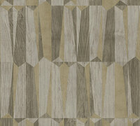AS Creation Nara 38743-3 - 387433 Bruin / Goud Behang