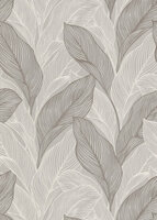 fashion for walls bladeren wit grijs zilver vlies Behang