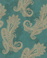 Rasch Indian Styles - 746457 Groen Behang