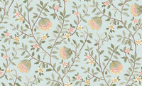 Dutch Wallcoverings Botanique B199-74D / B19974D blauw - roze Behang