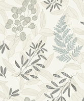 Dutch Wallcoverings Ciara A63901 wit - grijs - blauw Behang