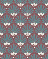 Dutch Wallcoverings Elegance M533-10 rood - groen Behang