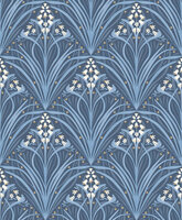 Dutch Wallcoverings Elegance M661-01 blauw Behang