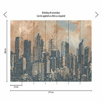 AS Creation The Wall Travel Styles Oranje - 39333-1 - 393331 - Oranje / Grijs Behang