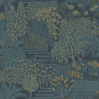 Dutch First Class Khalili 65960 Blauw Behang