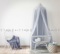 Noordwand Kids Walls Little Adventures Randje 45828 Zwart - Wit Behang